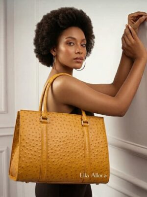 OMA REGAL TOTE BAG ( MUSTARD GOLD)
